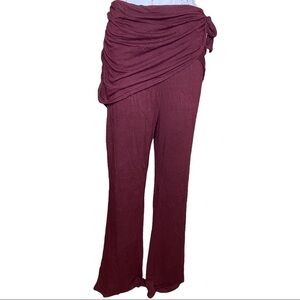 Anthropologie Saturday, Sunday Pants Yoga Burgandy Size L